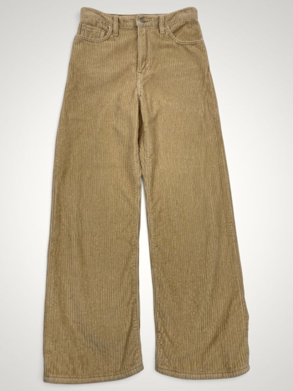 Levi's Tan Corduroy Ribcage High-Rise Straight Ankle Pants Women's 26 Fits 27x27